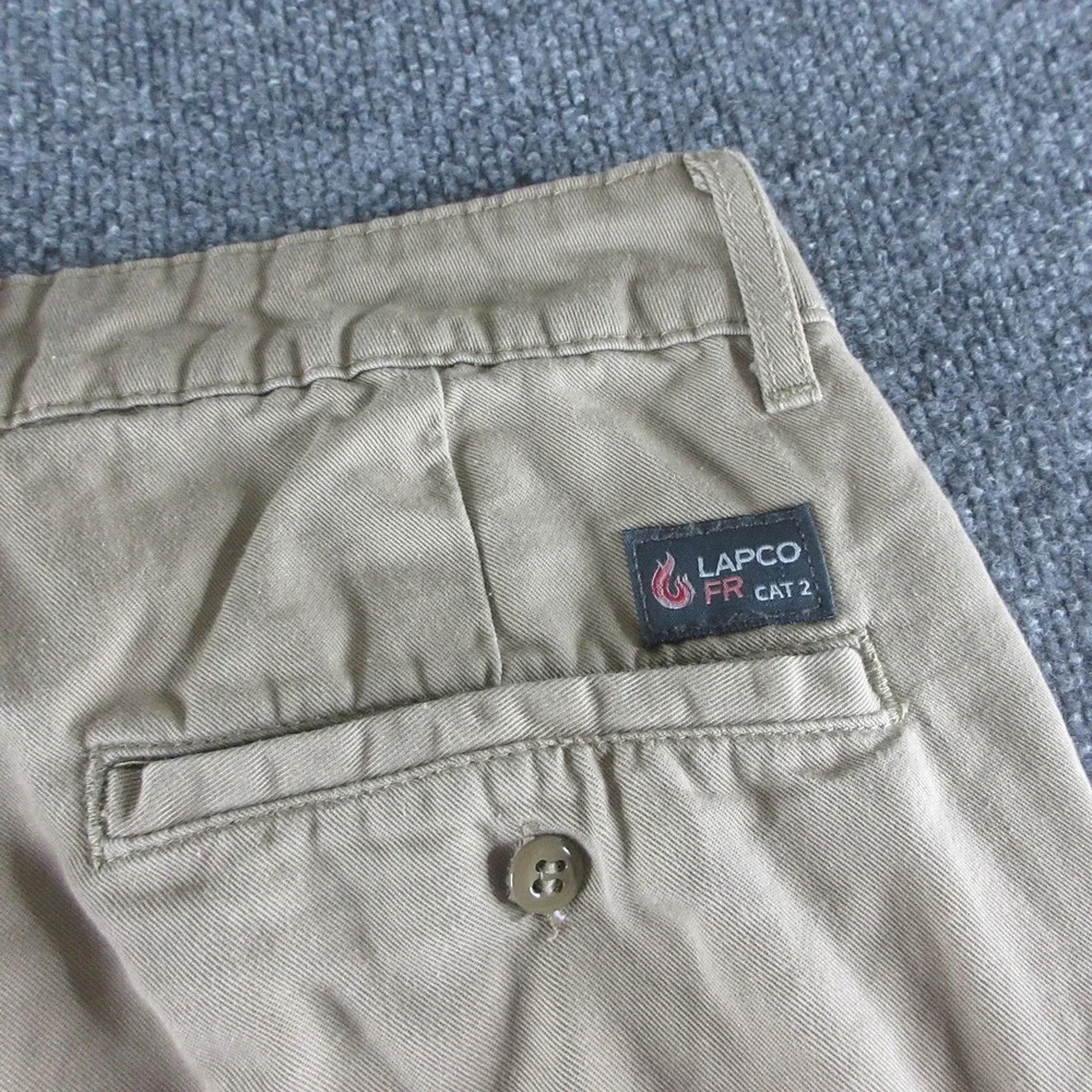 Lapco FR Pants Mens 30x30 Beige Flame Resistant CAT 2 Workwear Canvas Khakis